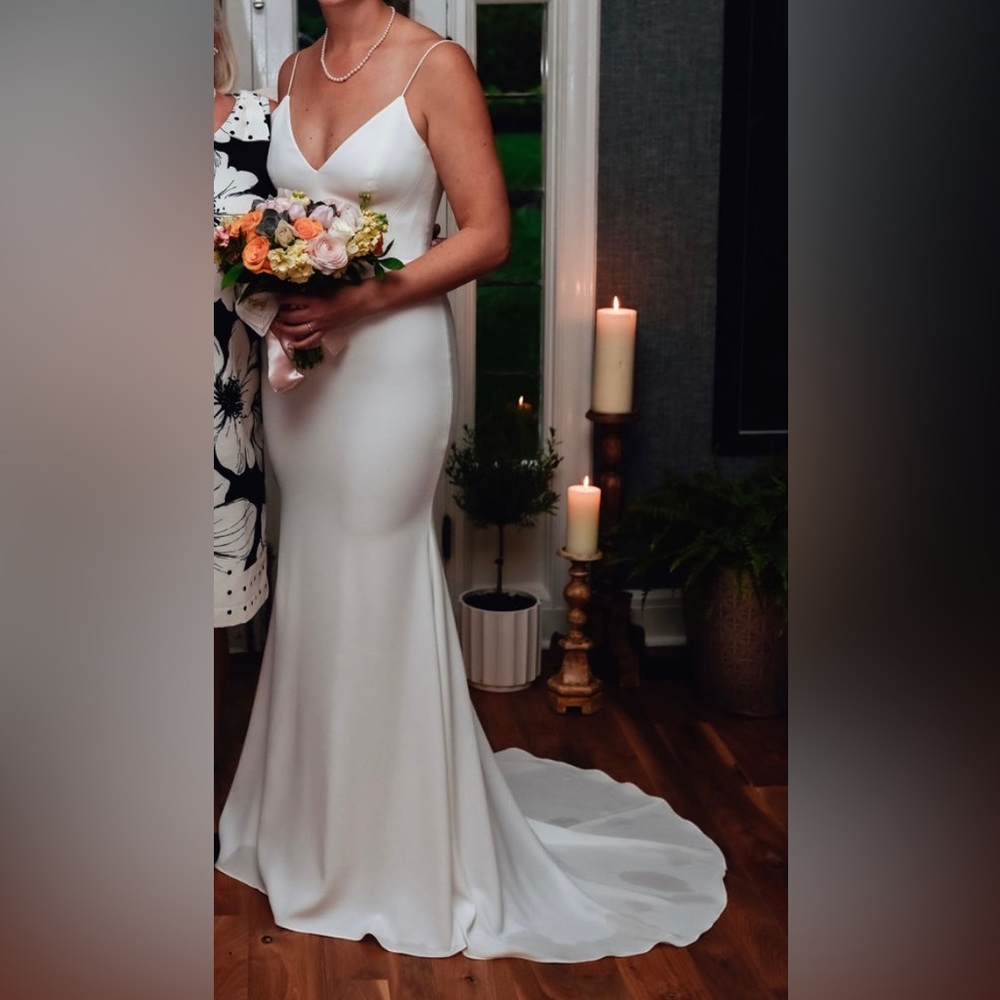 Luce Crepe Trumpet Gown. Excellent condition!